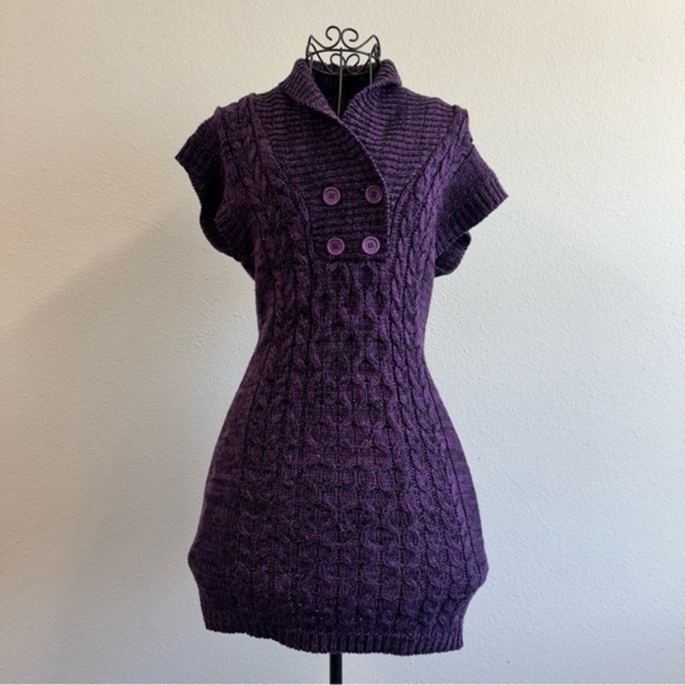 1955 Vintage Purple Cowl Neck Sweater